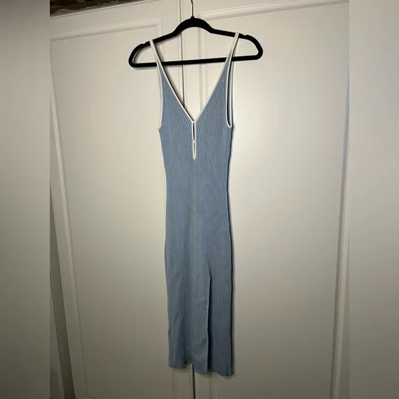 Abercrombie & Fitch Knit Tank Midi Dress Silk Cotton blend - Picture 2 of 8